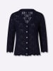 Heine Ajourstrickjacke in marine