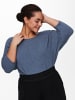 ONLY Carmakoma Curvy 3/4 Arm Shirt Plus Size Longsleeve Dünn CARLAMOUR in Dunkelblau