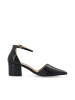 Bianco Pumps in BlackCrocoPatent