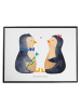 Mr. & Mrs. Panda tischauflage Pinguin Pärchen ohne Spruch in Weiß