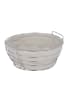 relaxdays Brotkorb in Silber/ Grau - (H)11 x Ø 23 cm