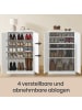 VASAGLE Schuhschrank Custos in Weiß - (B)60 x (H)90.5 x (T)37 cm