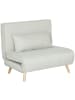 HOMCOM Einzelschlafsofa-94B x 78T x 80H cm-Cremeweiß