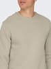 Only&Sons Basic Sweatshirt Langarm Pullover ohne Kapuze ONSCERES in Beige-2