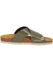 Palado Pantoletten Rianel in Khaki Lack