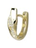 GoldDream Echtgold, 333er Gelbgold Damen Creolen Wave Ohrring ca. 14mm ca. 12mm