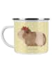 Mr. & Mrs. Panda Emaille Becher Meerschweinchen Weisheit ohne Sp... in Gelb Pastell