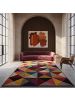 KADIMA DESIGN Designer-Teppich in lebhaften Farben und geometrischem Muster