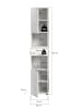 xonox.home Hochschrank  (B/H/T: 38x190x34 cm) in weiß hochglanz