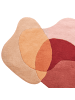 Beliani Kurzflor SINJUWI in Rot/Rosa/Orange - (W) 140 x (L) 140 cm