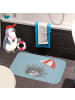 Mr. & Mrs. Panda Badteppich Seeigel ohne Spruch in Blau Pastell