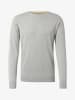 Tom Tailor Tom Tailor Pullover Strickpullover Basic Crew-Neck Melange in hellgrau