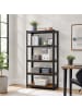 relaxdays Schwerlastregal in Schwarz/Braun - (B)90 x (H)200 x (T)60 cm
