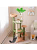 COSTWAY 152cm Kratzbaum mit Kunstpflanze in Grün