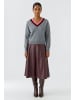 Oui Pullover in grey red