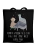 Mr. & Mrs. Panda Tote Bag Klavier Magie mit Spruch in Schwarz