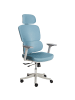 Beliani Bürostuhl VISCOUNT in Blau/Grau/Beige - (W) 50 x (H) 121 x (L) 63 cm