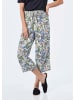 GOLDNER Kurzgröße:  Sommerliche Druckhose in sand / blau / orange / gemustert