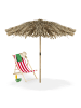 relaxdays Hawaii Sonnenschirm in Natur - (H)250 x Ø 238 cm