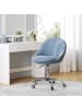 SONGMICS Bürostuhl Lenna in blau - (B)60 x (H)(80-90) x (T)60 cm