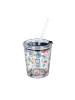 relaxdays 4x Glasbecher "Sport" in Transparent - 350 ml