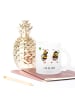 Mr. & Mrs. Panda Glas Bienen Paar mit Spruch in Transparent