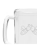Mr. & Mrs. Panda Bierkrug Biene Liebe ohne Spruch in Transparent