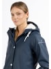 DreiMaster Damen Regenjacke Mit Webpelzfutter in Marine