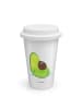 Mr. & Mrs. Panda To Go Becher Avocado Schwangerschaft ohne Spruch in Weiß