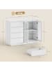 HOMCOM Sideboard-120L x 40B x 91H cm-Weiß