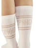 Copenhagen Studios Langsocken in 2x off white mit taupe