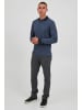 BLEND Langarm-Poloshirt in blau