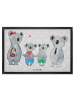 Mr. & Mrs. Panda Schmutzfangmatte Koala Familie zwei ohne Spruch in Grau Pastell