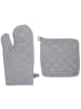 Atmosphera Créateur d'intérieur Ofenhandschuh + Unterlage, Set in Grau