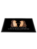 Mr. & Mrs. Panda Teppichmatte Igel Liebe mit Spruch in Schwarz