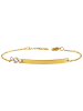 Adeliás Damen Armband aus Edelstahl 17 cm in gold