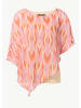 comma Bluse kurzarm in Mehrfarbig-orange