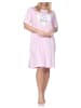 NORMANN Kurzarm Nachthemd Herz Motiv 125 214 360 in rosa