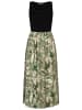 Cloud5ive Cloud5ive Damen Cloud5ive Damen Maxi-Kleid 2-Tone mit Palmen Print in green
