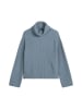 Marc O'Polo Gerippter Rollkragen-Pullover loose in Stone Taupe Melange