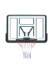 Prosport Basketballnetz und Rückwand in Schwarz 110x35x75cm