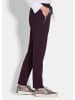 GOLDNER Kurzgröße:  Elegante Joggpants SARA, hoher Bund in aubergine