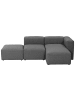 58 aufm Kessel ECKSOFA mit Hocker links Kattrina Flachgewebe anthrazit