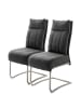 home24 Freischwinger Crowan 2er-Set in Vintage Grau