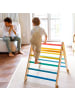 BusyKids Kletterdreieck "Pikler" in Regenbogenfarben 66 x 76 x 66 cm