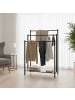 relaxdays Handtuchständer in Dunkelbraun/ Schwarz - (B)60 x (H)82,5 x (T)28 cm
