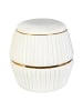 Kayoom Hocker Doric in elfenbein - gold