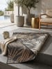 KADIMA DESIGN Teppich Outdoor VIGOLENO Boho botanisch Schlafzimmer Diele in Schwarz-Sandbraun