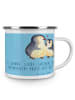 Mr. & Mrs. Panda Emaille Tasse 25. Hochzeitstag Silberne Hochzei... in Sky Blue