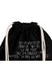 Mr. & Mrs. Panda Gym Bag Walfisch Thunfisch mit Spruch in Schwarz